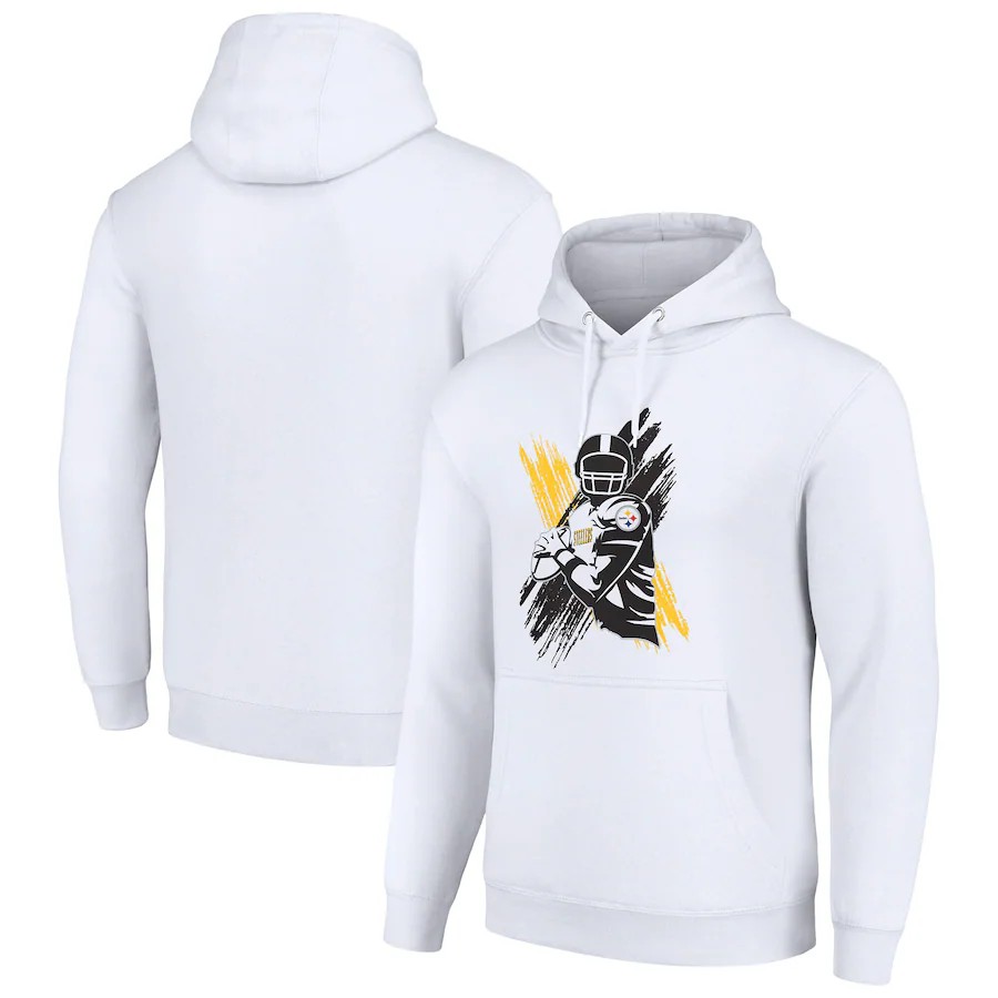 Men pittsburgh steelers white 2024 NFL hoodie->pittsburgh steelers->NFL Jersey